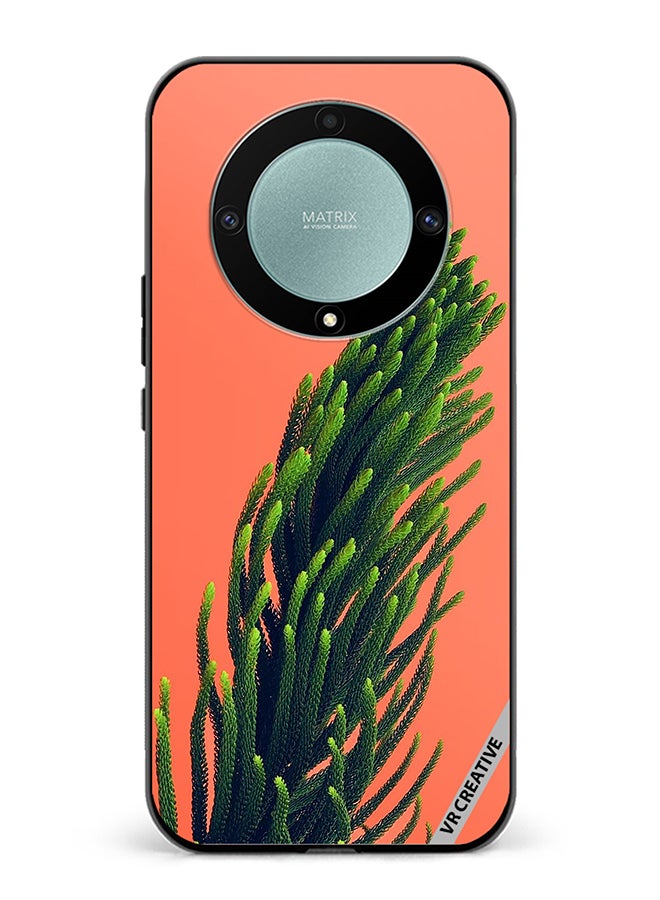 VR CREATIVE Protective Case Cover For Honor X9b Green Leafs Plant Poster Design Multicolour - Image 1