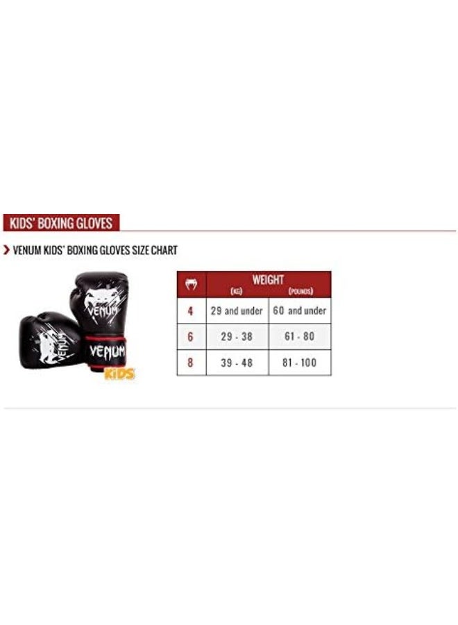 VENUM قفازات ملاكمة للأطفال من كونتندر، باللونين الأسود والأحمر، 8 أونصة - Image 5