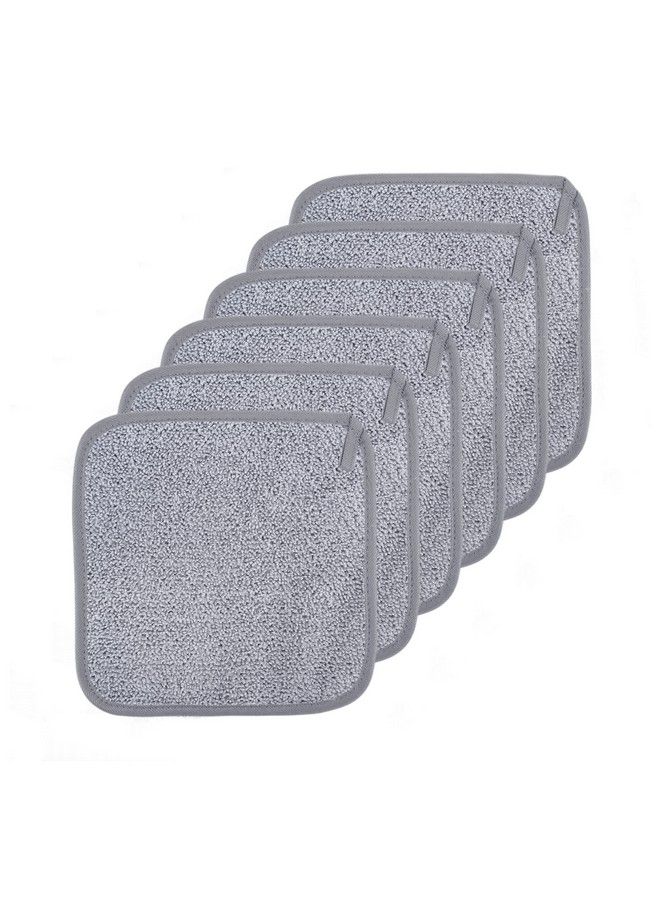 Polyte Premium Hypoallergenic Microfiber Makeup Remover And Facial Cleansing Cloth 8 X 8 In 6 Pack (Gray)  - Image 5