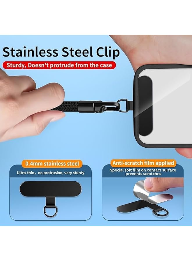 Green Tiger Universal Cell Phone Wrist Strap Lanyard, 7mm Polyester Rope, Adjustable Locking Design with 360° Rotating Hook, Black - Image 4