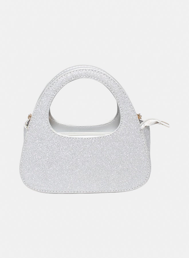 Glitter Women Hand Bag - Silver - Image 1