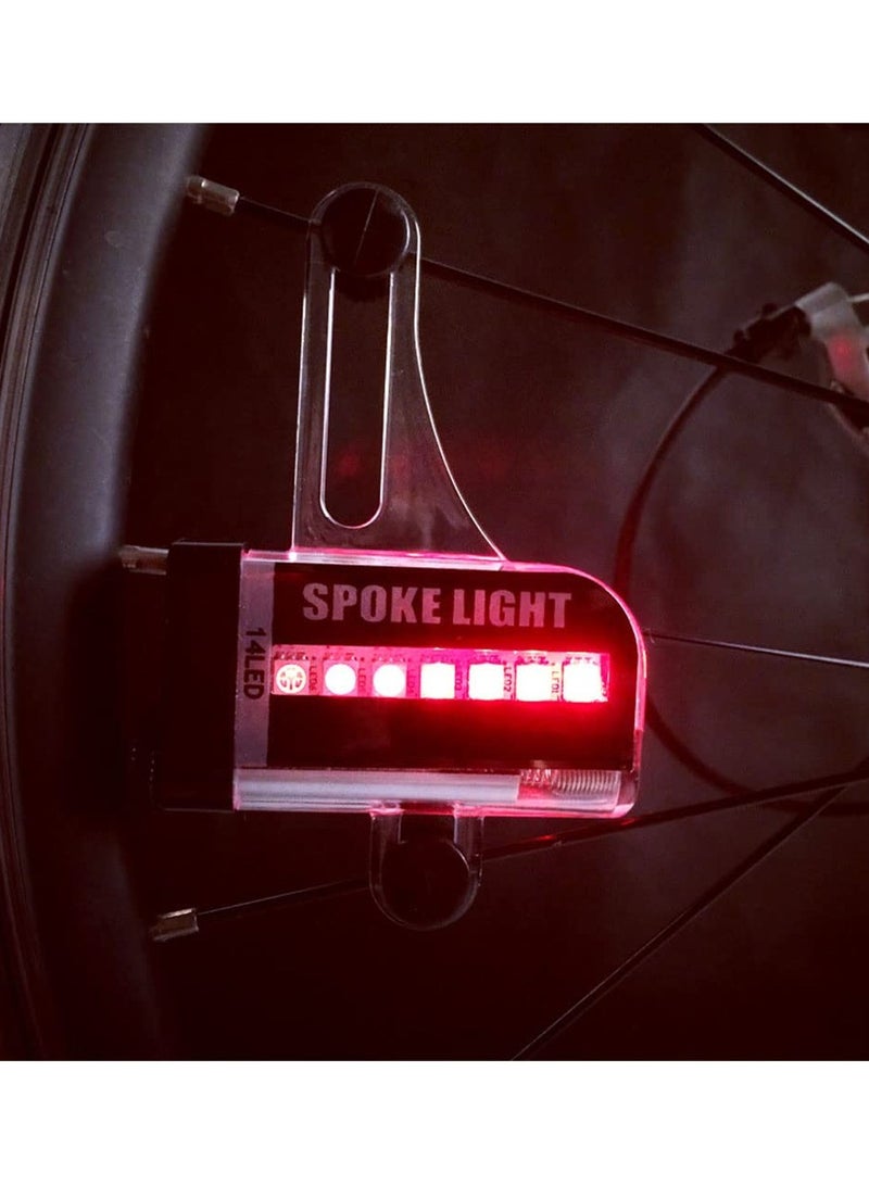 SOLARAE Bike Wheel Lights, Ultra Bright LED Waterproof Bicycle Spoke Tire Light 14-LED 30 Different Patterns Change for Mountain Bike/ Road Bikes/ Hybrid Bike/ Folding Bike (2 Tire Pack) - Image 4