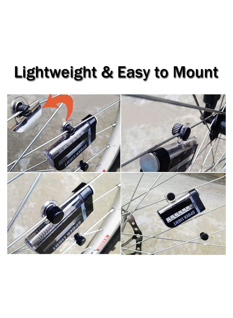SOLARAE Bike Wheel Lights, Ultra Bright LED Waterproof Bicycle Spoke Tire Light 14-LED 30 Different Patterns Change for Mountain Bike/ Road Bikes/ Hybrid Bike/ Folding Bike (2 Tire Pack) - Image 5