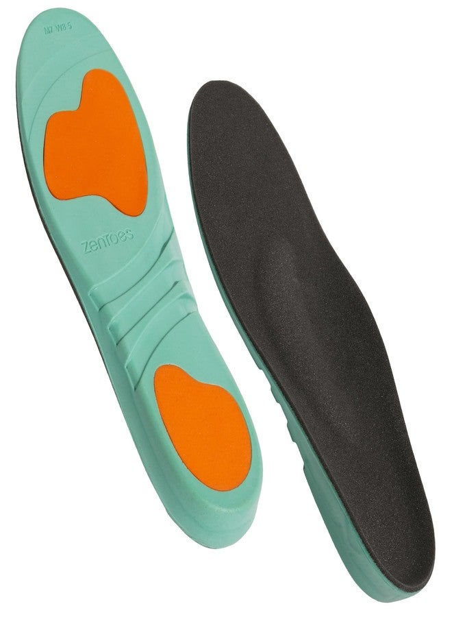 ZenToes Diabetic Cushioned Insoles for Men and Women, Shock Absorbing Plastazote Foam Pads for Plantar Fasciitis, Metatarsalgia, Morton's Neuroma Relief - 1 Pair (M8/W9.5) - Image 1