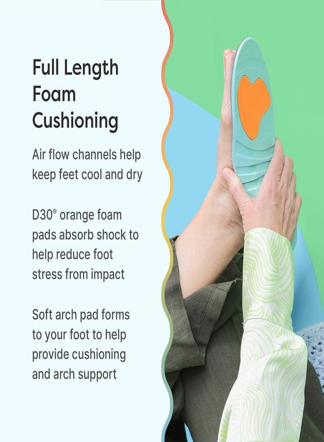 ZenToes Diabetic Cushioned Insoles for Men and Women, Shock Absorbing Plastazote Foam Pads for Plantar Fasciitis, Metatarsalgia, Morton's Neuroma Relief - 1 Pair (M8/W9.5) - Image 3