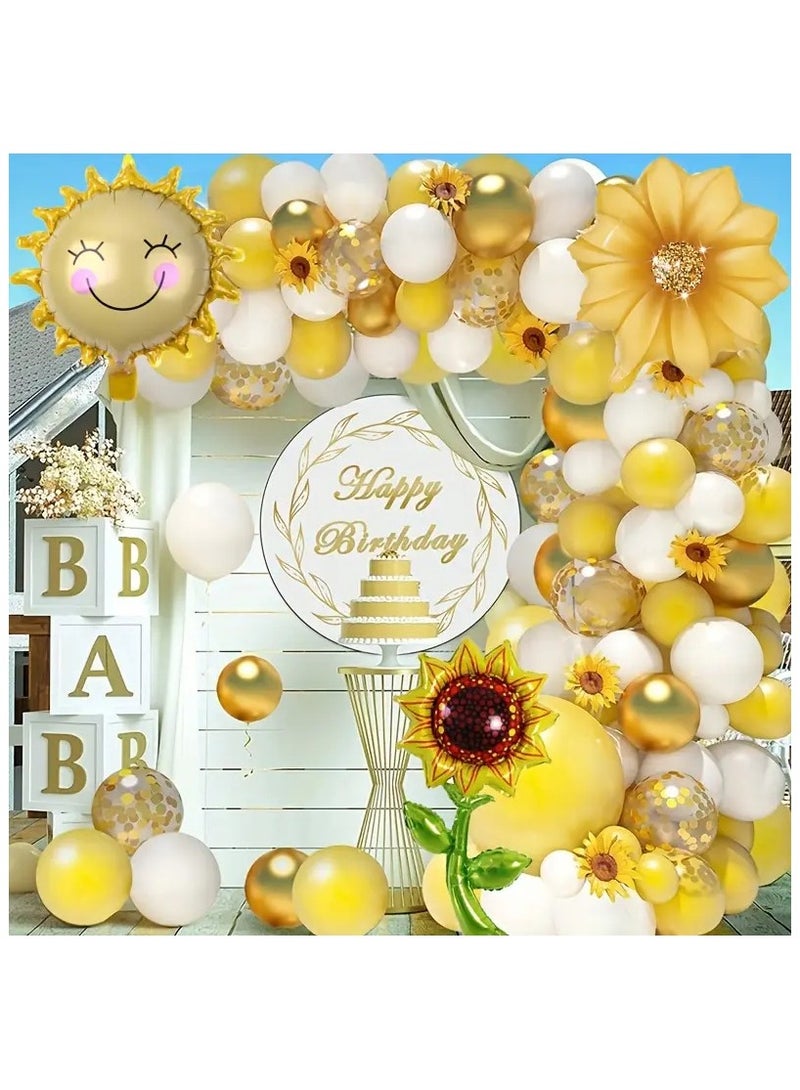 Sunflower Balloons Decoration Party Birthday Decoration Balloon Chain Set, Birthday Wedding Party Decoration - Image 1