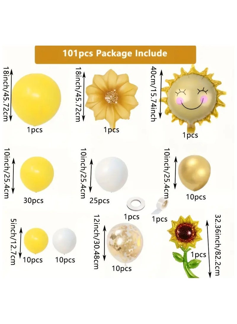 Sunflower Balloons Decoration Party Birthday Decoration Balloon Chain Set, Birthday Wedding Party Decoration - Image 2