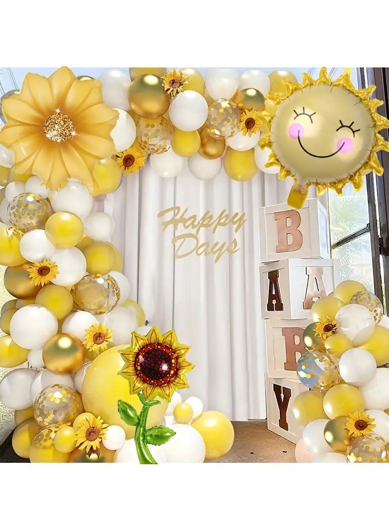 Sunflower Balloons Decoration Party Birthday Decoration Balloon Chain Set, Birthday Wedding Party Decoration - Image 3