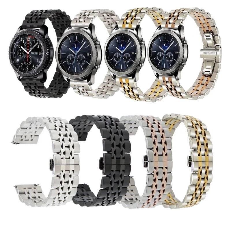 سوار ساعة ذكية سوار معدني من الستانلس ستيل متوافق مع Samsung Galaxy Watch 4 بملاءمة قابلة للتعديل وحزام بديل للاستخدام اليومي باللون Gold قابل للتعديل - NADI - Image 2
