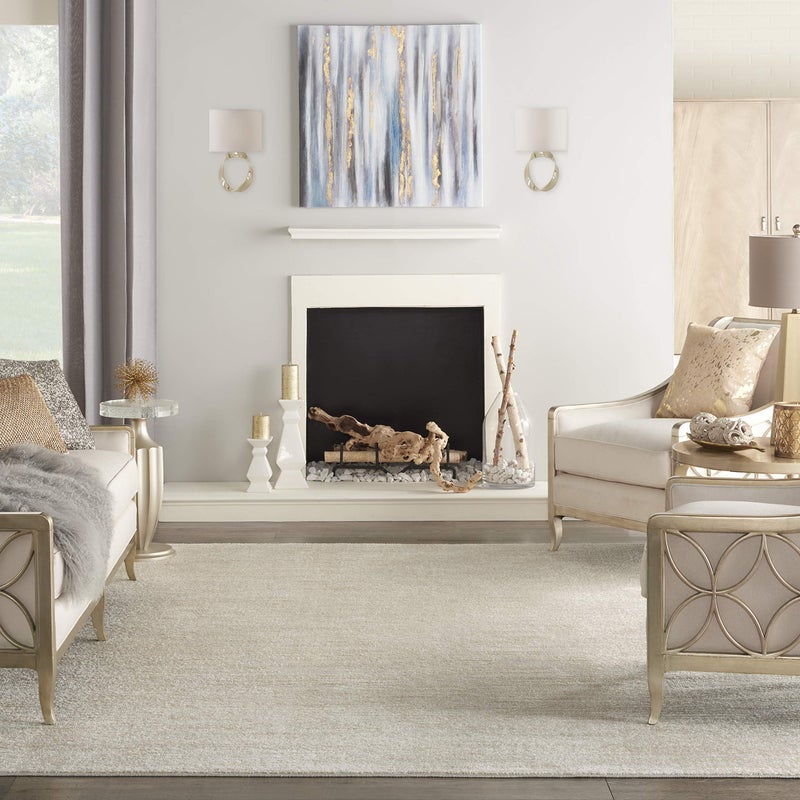 Nourison Home Nourison Essentials Ivory Beige 8' x 10' Area Rug - Easy Clean, Non Shedding, Bed Room, Living Room, Dining Room, Kitchen (8' x 10') - Image 3