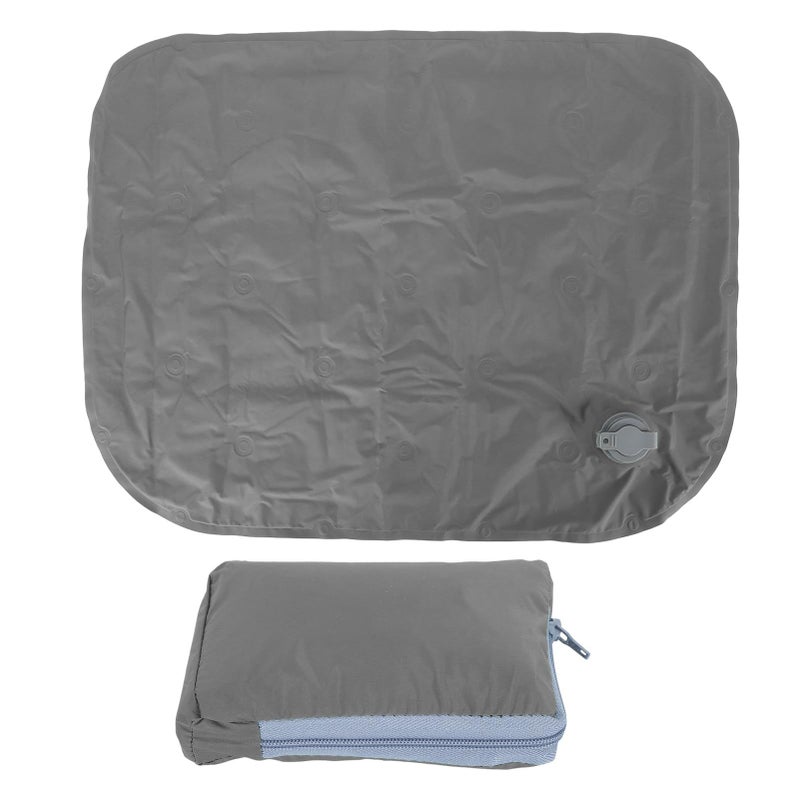 Grey Lightweight Inflatable Sitting Pad Portable Foldable Cushion For Camping Hiking - Image 2