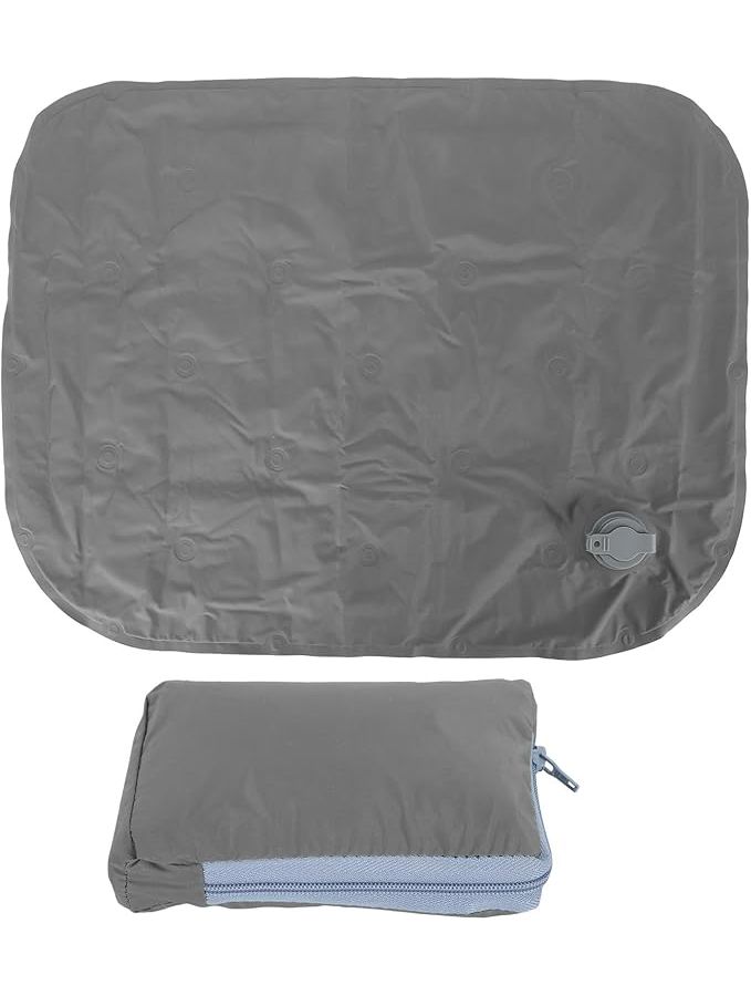 Grey Lightweight Inflatable Sitting Pad Portable Foldable Cushion For Camping Hiking - Image 1