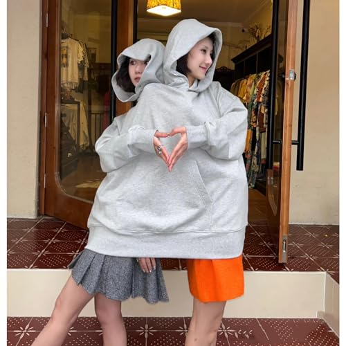 Jongdari Couples Hoodies, Two Person Hoodie Couple Sweaters Funny Matching Hoodies - Black - Image 2