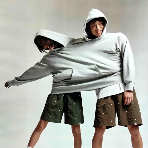 Jongdari Couples Hoodies, Two Person Hoodie Couple Sweaters Funny Matching Hoodies - Black - Image 5