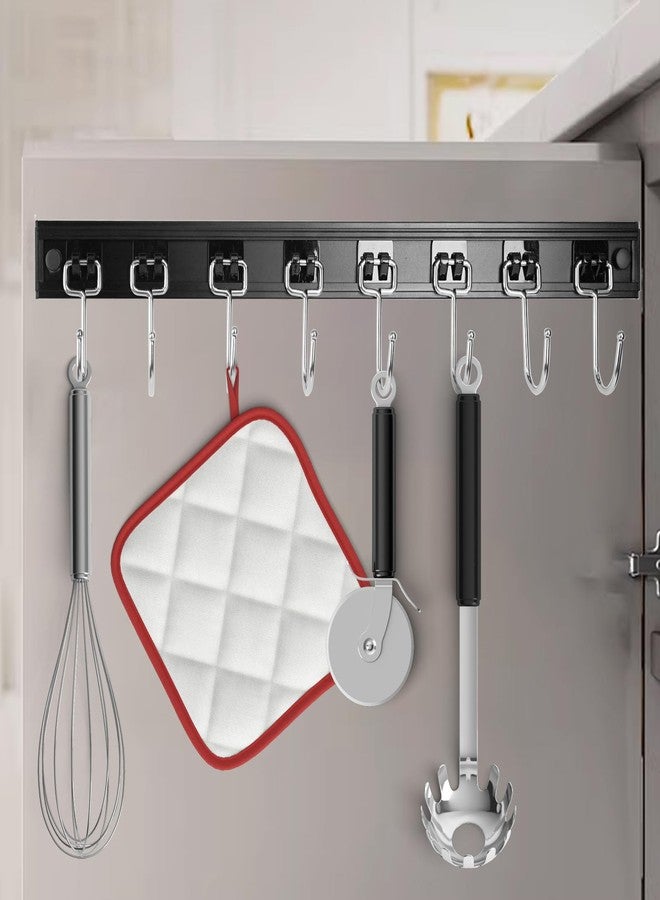 Cociat 2 pcs Utensil Racks with 8 Hooks 17 Inch Kitchen Utensil Holders Hanging Utensil Rack Multifunctional (17 inch (17 inch) - Image 5