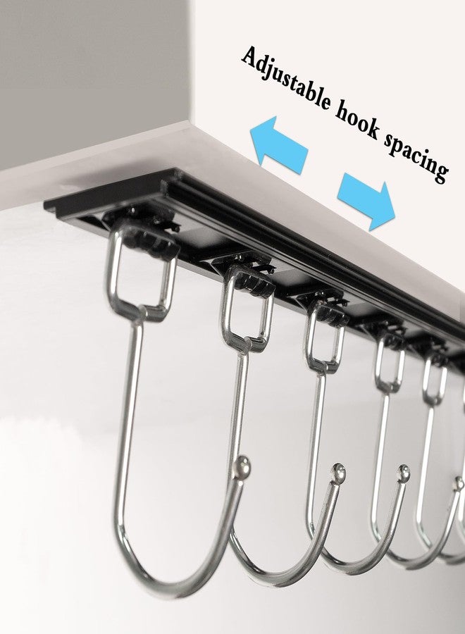 Cociat 2 pcs Utensil Racks with 8 Hooks 17 Inch Kitchen Utensil Holders Hanging Utensil Rack Multifunctional (17 inch (17 inch) - Image 3