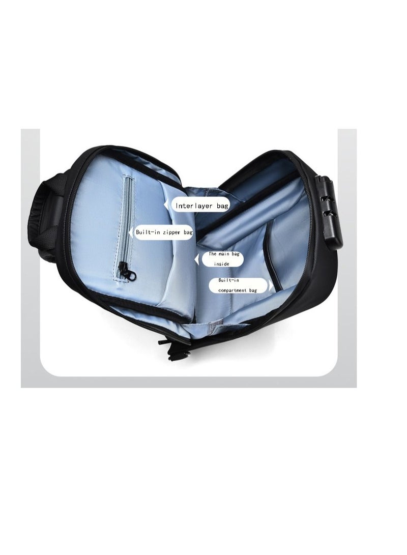 Contex Bag Multifunctional anti-theft anti-scratch hard shell motorcycle chest bag Waterproof Trendy Versatile Shoulder Bag Crossbody Bag - Image 2