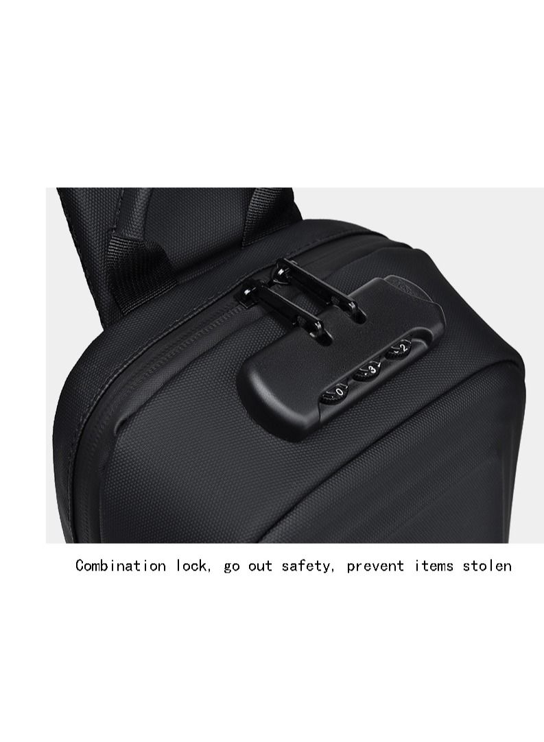 Contex Bag Multifunctional anti-theft anti-scratch hard shell motorcycle chest bag Waterproof Trendy Versatile Shoulder Bag Crossbody Bag - Image 4