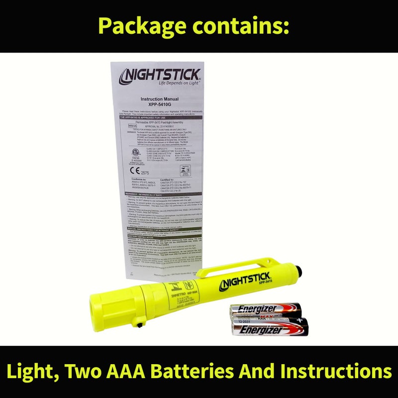 Nightstick XPP-5410G Intrinsically Safe Permissible Penlight, 147mm, Green - Image 3