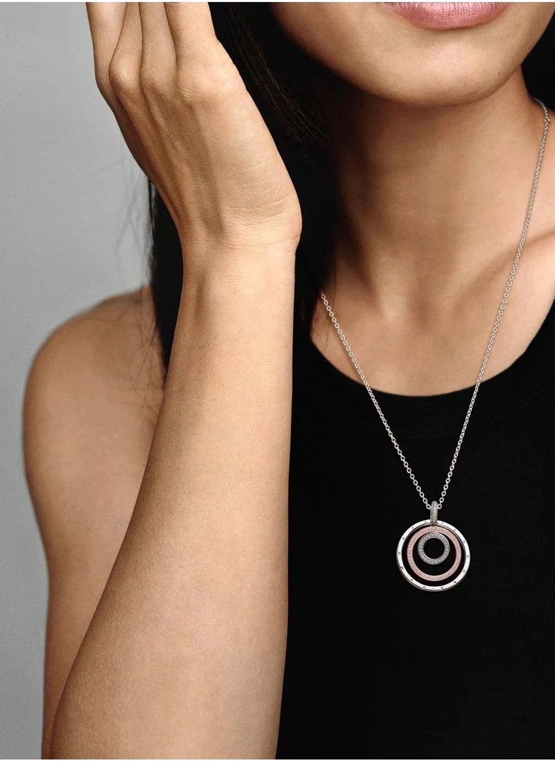 PANDORA Two-Tone Circles Pendant & Necklace