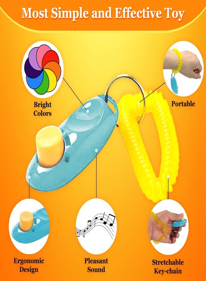 SunGrow 2-Pack Dog Clicker for Training with Wrist Bands, 2 Inches Multicolor, Pet Cat Dog Training Clickers & Behavior Aids, Convenient and Effective Clicker Training Tools for Puppy or Cat - Image 3