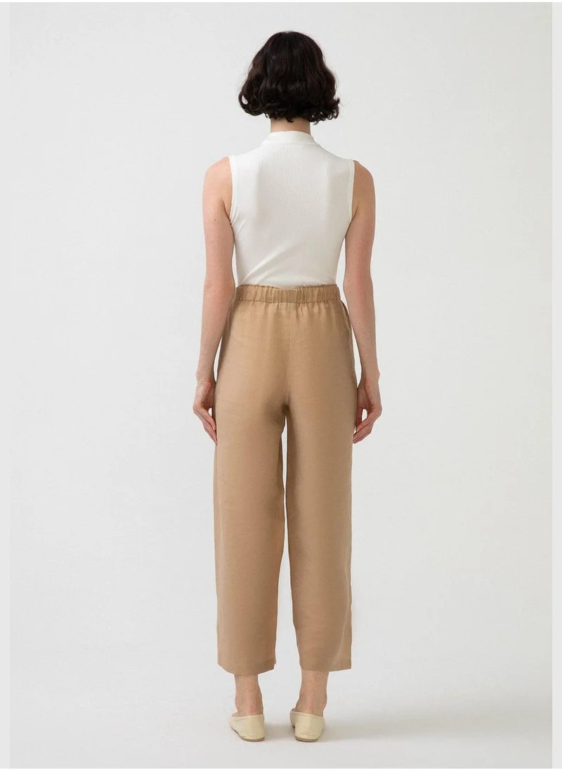Touche ELASTIC WAISTED LINEN TROUSERS