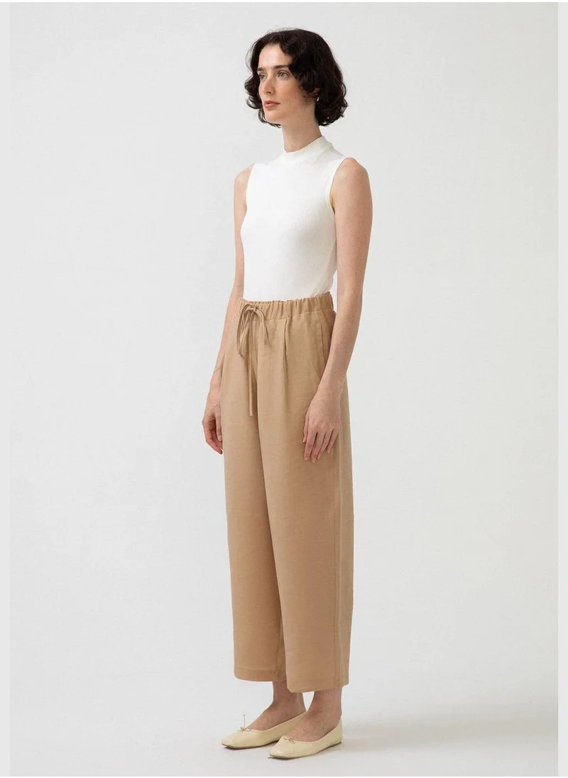 Touche ELASTIC WAISTED LINEN TROUSERS