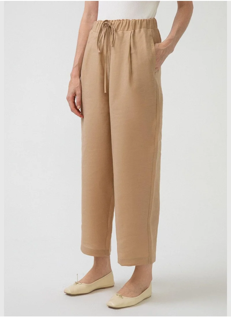 Touche ELASTIC WAISTED LINEN TROUSERS