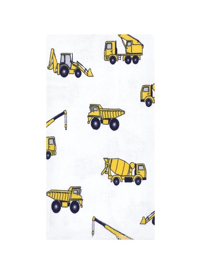 Luvable Friends Hudson Baby Flannel Burp Cloths 12pk, Bulldozer - Image 2