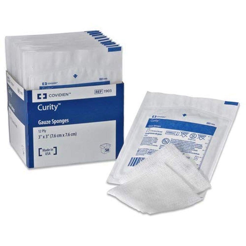 Covidien 29002M Curity Sterile Gauze Pad 3 x 3 Size Pack of 100