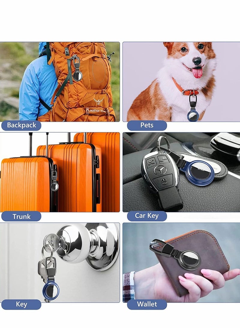 SYOSI Keychain for AirTag Magnetic Case Compatible with Airtag Keyring Aluminium Holder Full Body Protective Covers Pets Keys Luggage Backpacks - Image 3