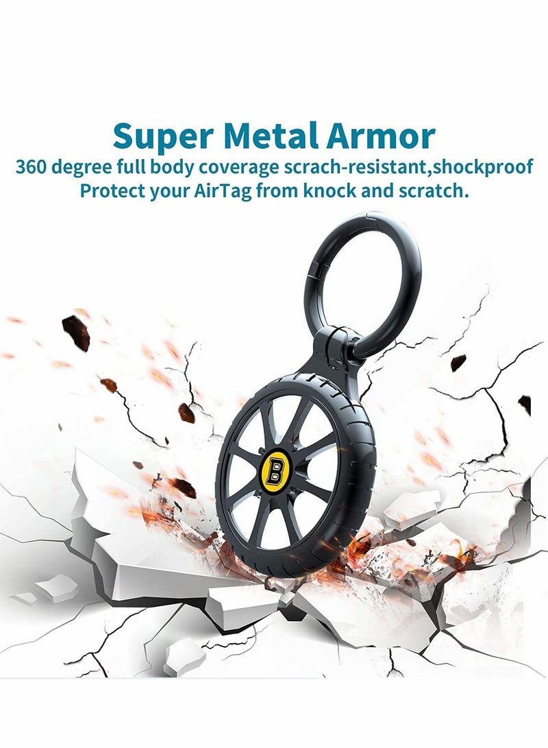SYOSI Keychain for AirTag Magnetic Case Compatible with Airtag Keyring Aluminium Holder Full Body Protective Covers Pets Keys Luggage Backpacks - Image 4