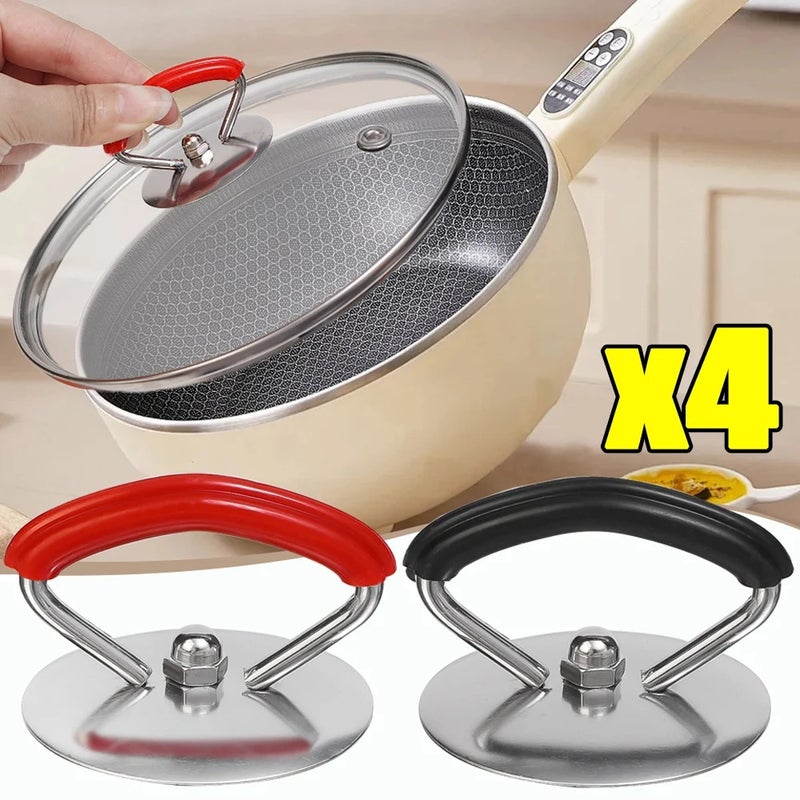 4/1Pcs Anti-Scalding Pan Cover Handles Stainless Steel Pot Lid Hand Grips Universal Replacement Cookware Knobs Kitchen Accessory - Image 2