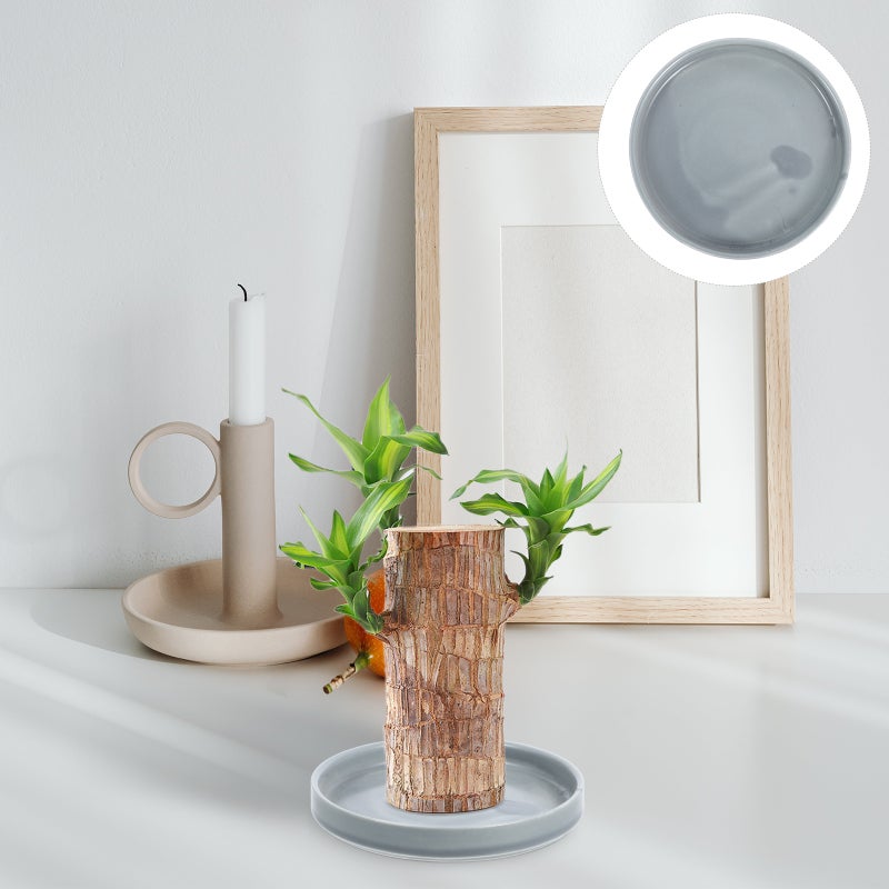 Round Plants Saucer Ceramic Plants Water Tray 4.5 Inch Flower Pot Water Catcher Tray For Pots Base Garden - Image 1