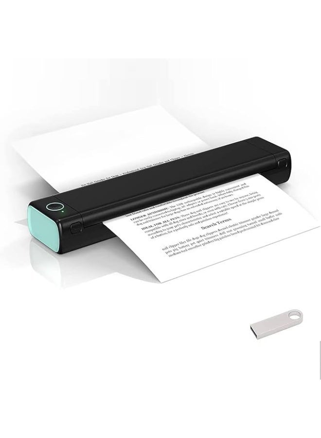 Thermal Shipping Label Printer, Wireless Bluetooth Mobile Printer, Supports 216mm Width A4 Printing Paper, Inkless Technology, for Shipping Packages, Supports Windows, Android and iOS_ Portable Inkless Printer_Bluetooth Thermal Printer_Instant Printer - Image 1