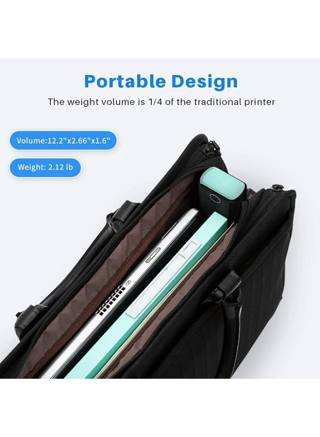 Thermal Shipping Label Printer, Wireless Bluetooth Mobile Printer, Supports 216mm Width A4 Printing Paper, Inkless Technology, for Shipping Packages, Supports Windows, Android and iOS_ Portable Inkless Printer_Bluetooth Thermal Printer_Instant Printer - Image 3