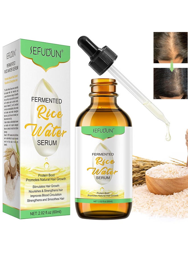 سيفودون ماء الأرز لنمو الشعر ، زيت نمو الشعر ، علاج نمو الشعر بماء الأرز لإعادة نمو الشعر لفترة أطول ، منع تساقط الشعر وترققه للرجال والنساء 60 مل - Image 1