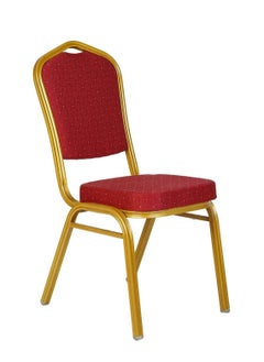 KARNAK Karnak Series Crown Back Stacking Banquet Chair In Red Fabric For Weddings Banquets Ceremony Hotel Dining Parties  - Image 3