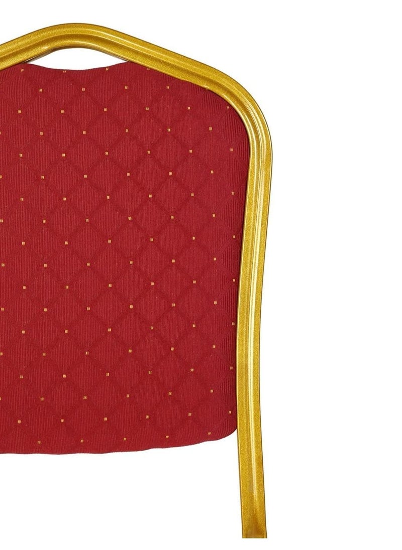 KARNAK - Karnak Series Crown Back Stacking Banquet Chair In Red Fabric For Weddings Banquets Ceremony Hotel Dining Parties - Image 1