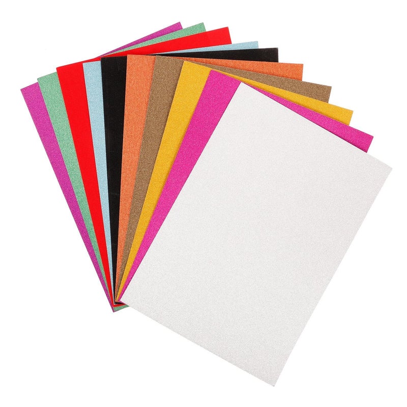 Glitter Cardstock Paper 250gsm 10 Sheets For DIY Crafts Random Colors - Image 2