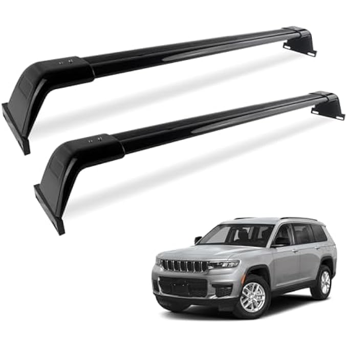 rayihni Roof Rack Cross Bars Compatible with Jeep Grand Cherokee L 2021-2025 and 2022 2023 2024 2025 Grand Cherokee WL, Heavy Duty 260lb Aluminum Crossbar Racks Roof Rail Rooftop