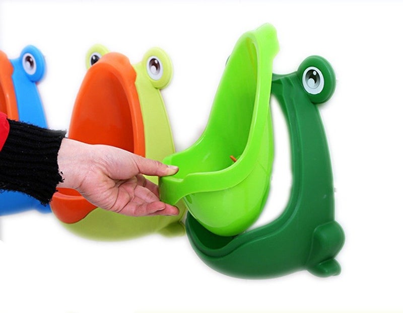 Foryee Cute Frog Potty Training Urinal for Boys with Funny Aiming Target - Blackish Green - Image 3