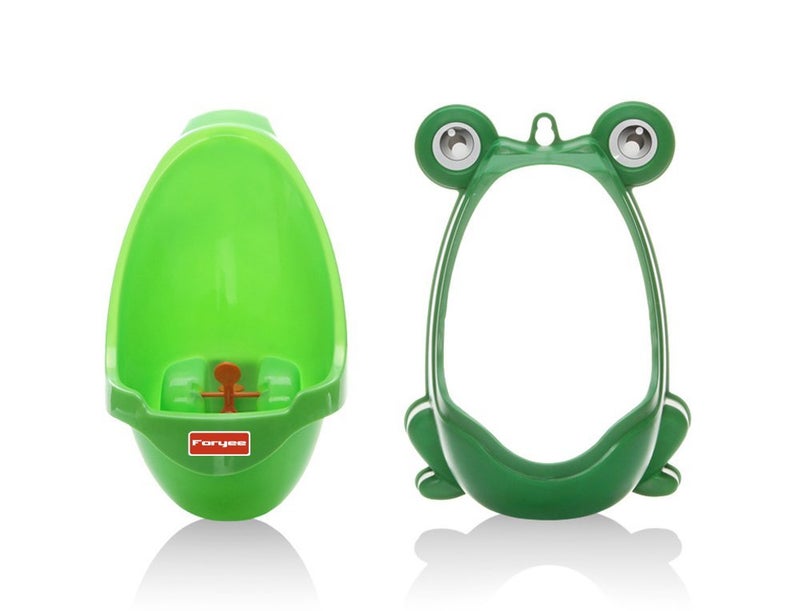Foryee Cute Frog Potty Training Urinal for Boys with Funny Aiming Target - Blackish Green - Image 4