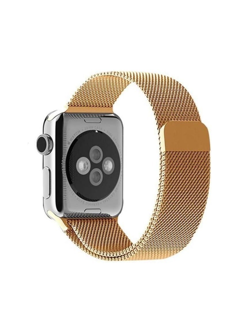 ELTRAZONE Strap / Band Compatible With Apple Watch Band 38/40mm Series SE 7/6/5/4/Stainless Steel Metal For iWatch bands   . (38/40mm, Gold) - Image 2