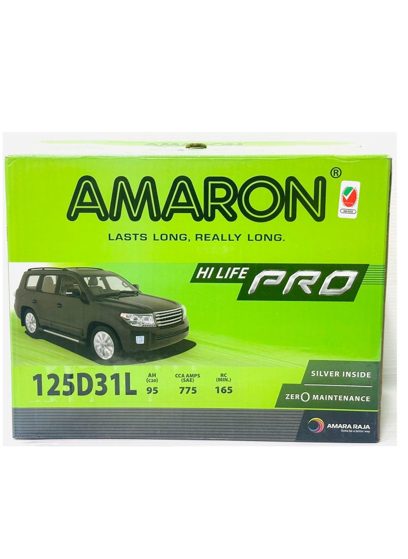 Amaron - Car Battery 12V 95AH 125D31L / 130D31L - EFB - Image 1
