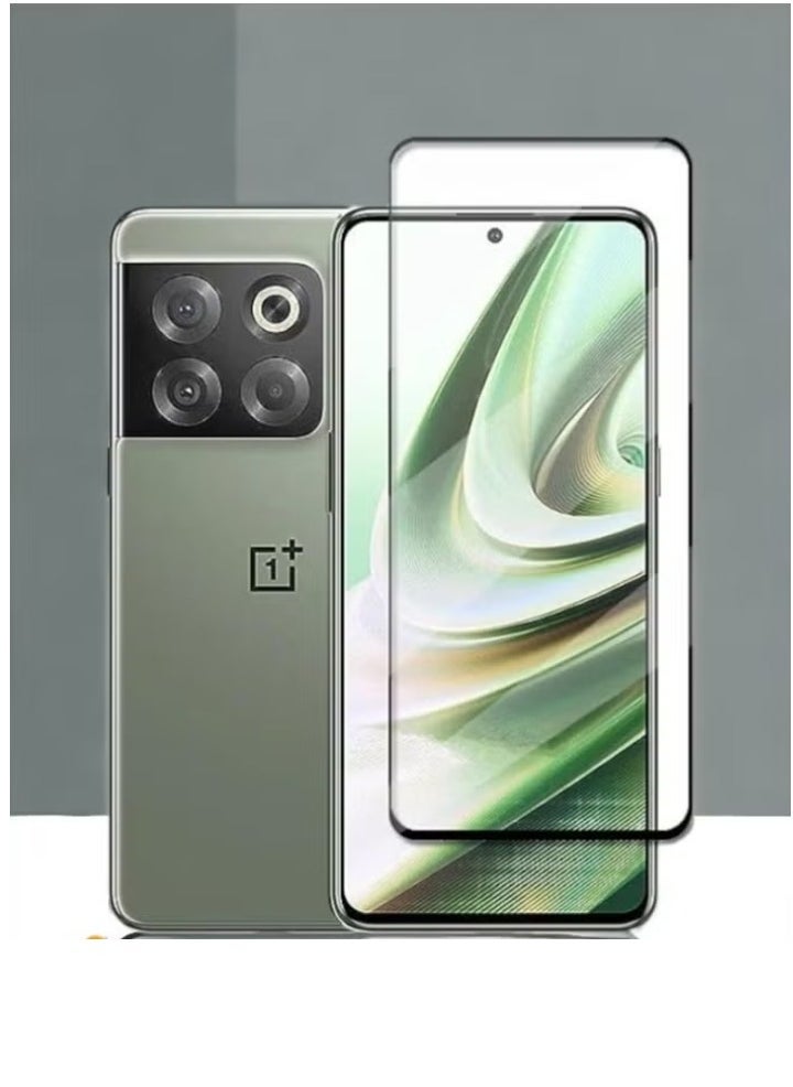 JAJEEK حماية شاشة لهاتف OnePlus 10T 5G زجاج مقسى لاصق كامل من الحافة إلى الحافة، صلابة 9H، مضاد للبصمات، منحني ثلاثي الأبعاد، مقاوم للخدوش، حماية فائقة الوضوح لهاتف OnePlus 10T 5G باللون الأسود – خالي من الفقاعات، سهل التركيب، متين وملائم بدقة - Image 2