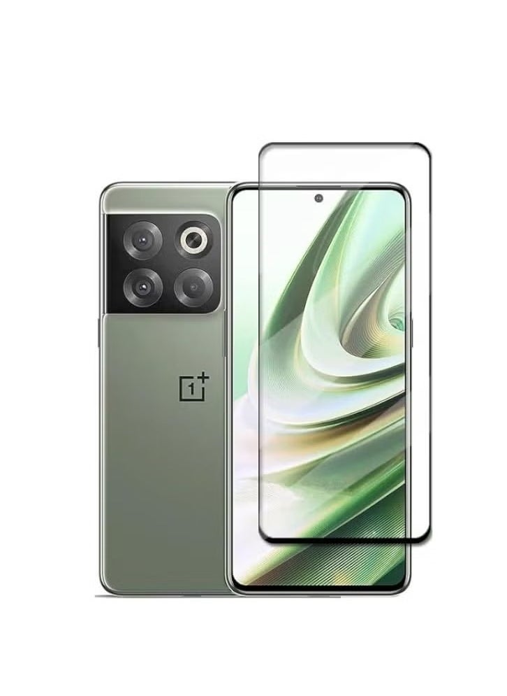 JAJEEK حماية شاشة لهاتف OnePlus 10T 5G زجاج مقسى لاصق كامل من الحافة إلى الحافة، صلابة 9H، مضاد للبصمات، منحني ثلاثي الأبعاد، مقاوم للخدوش، حماية فائقة الوضوح لهاتف OnePlus 10T 5G باللون الأسود – خالي من الفقاعات، سهل التركيب، متين وملائم بدقة - Image 1