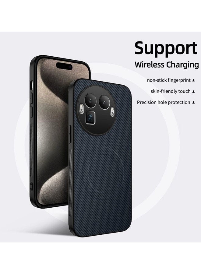 حافظة مغناطيسية لهاتف Realme GT 8 Pro، حافظة فاخرة بنسيج قطني، حماية عدسة الكاميرا المرتفعة، درجة عسكرية، حافظة Realme GT 8 Pro 5G عصرية ومقاومة للصدمات، ملمس مريح - Image 2