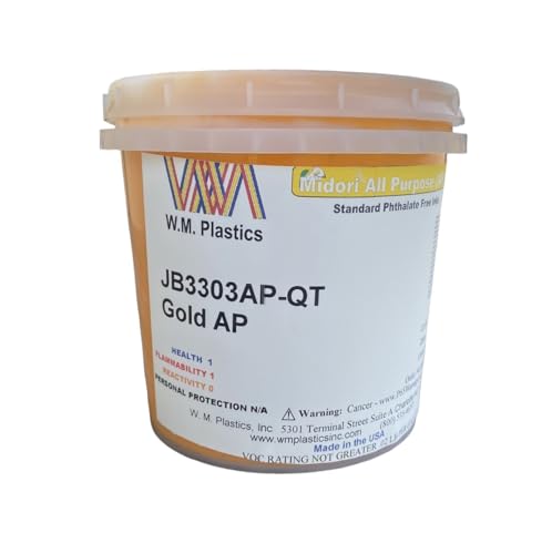 WM PLASTICS Plastisol Ink for Screen Printing-Quart (Gold) - Image 1
