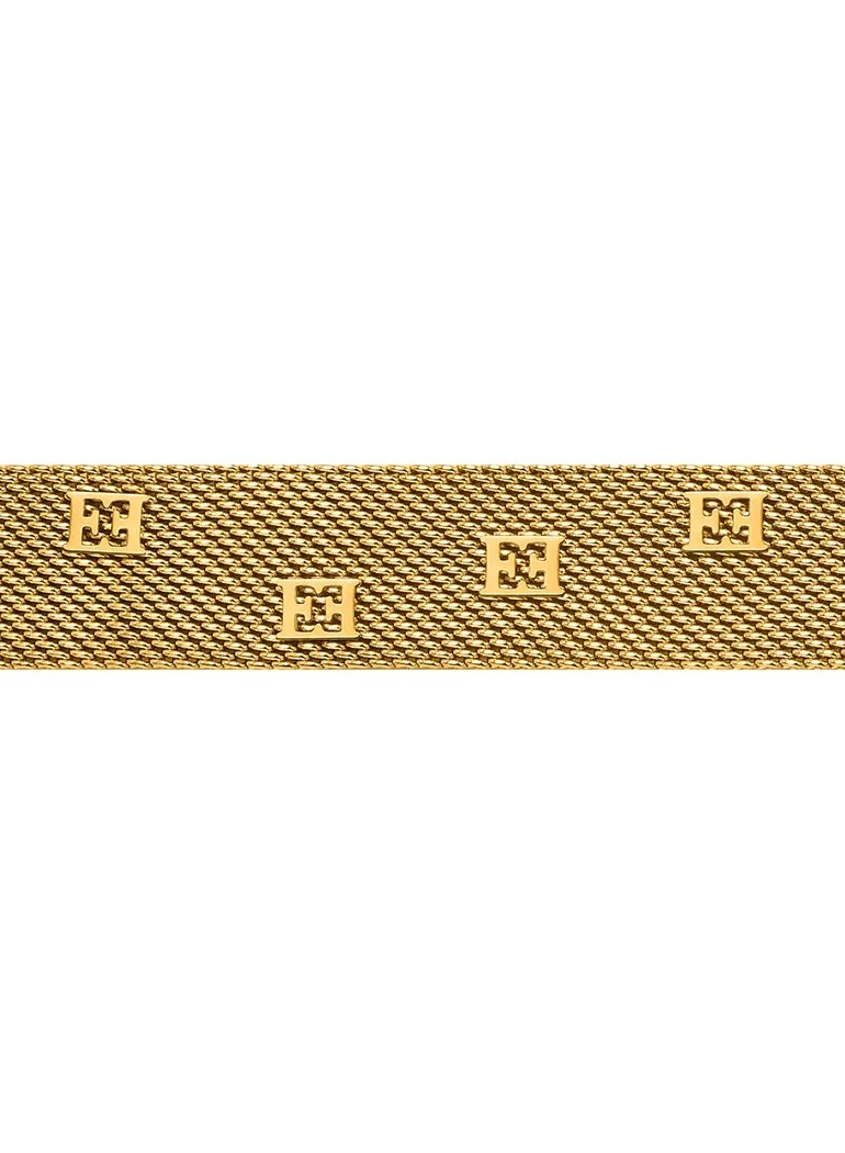 إسكادا Eleanor Bracelet for Women Gold-Plated Mesh Design, Signature Charm, Modern Luxury